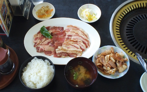 JA上野村焼き肉センター トリプル焼き肉定食