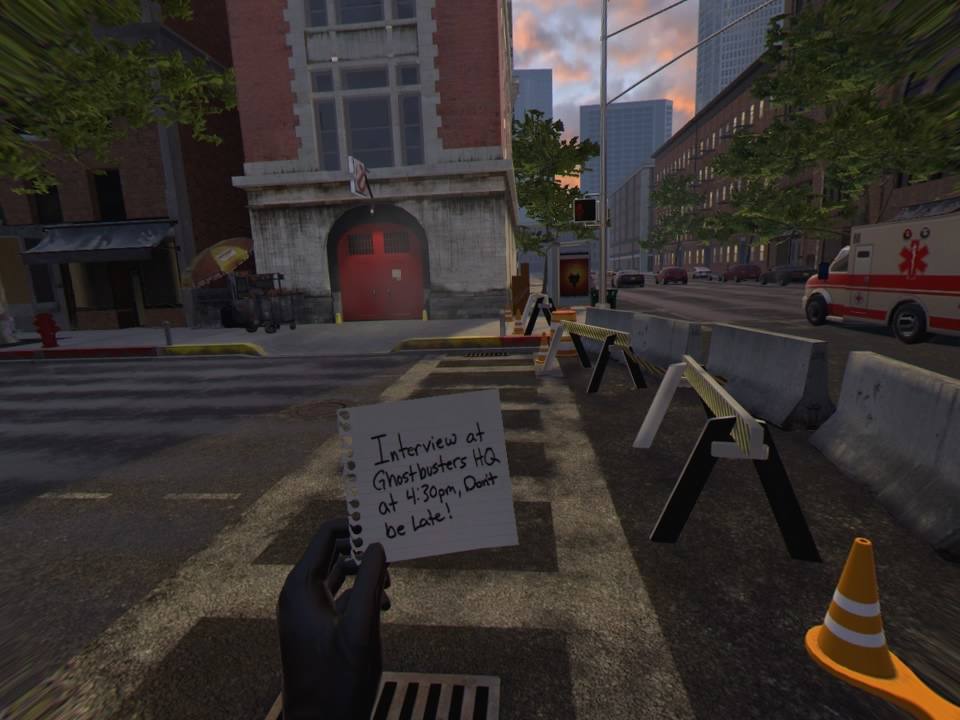 ファイヤーハウスの前 @ Ghostbusters VR: Firehouse