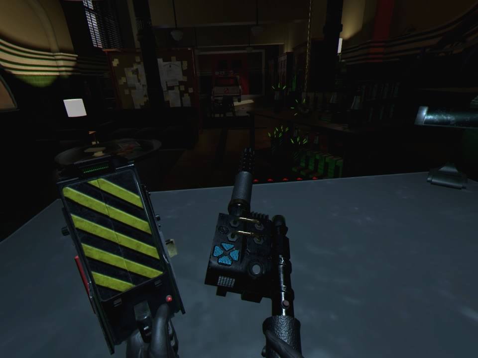 トラップとプロトンワンドを持つ @ Ghostbusters VR: Firehouse