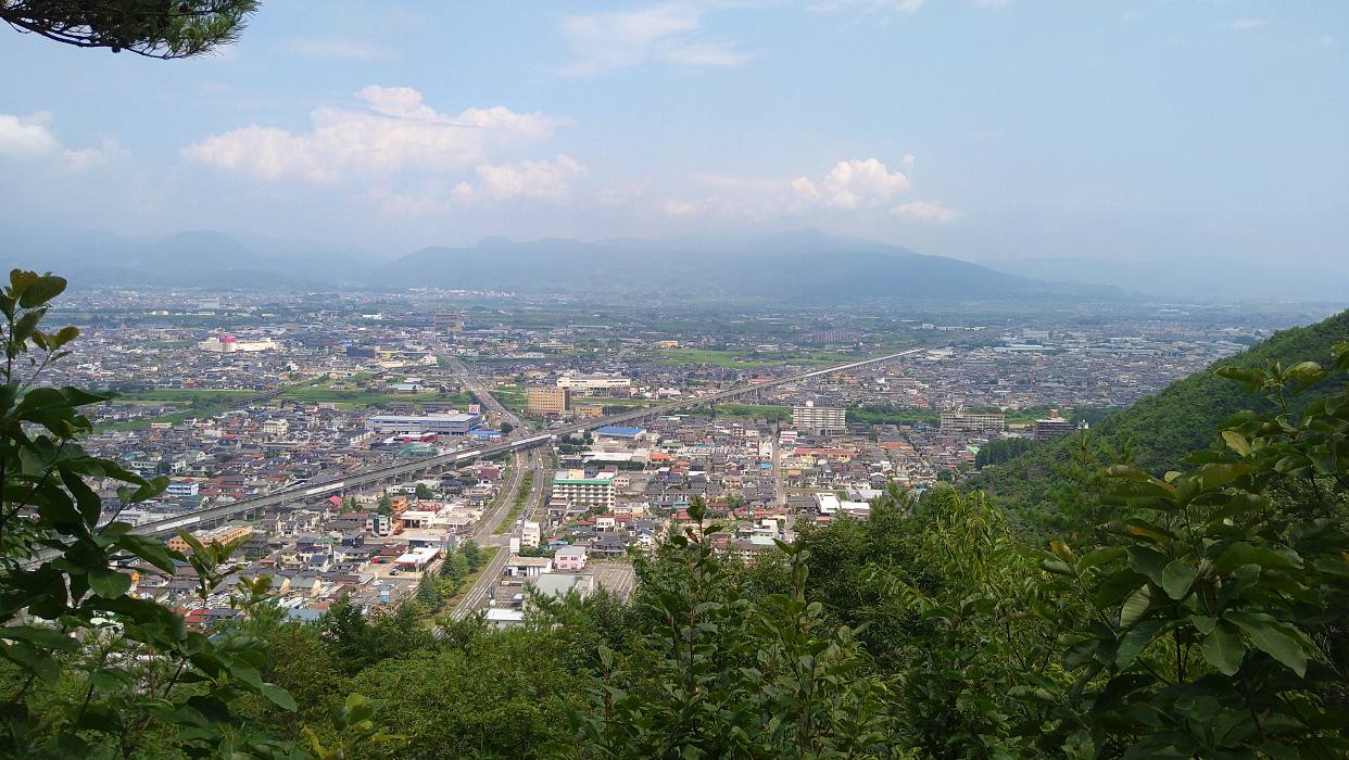薬師の峯展望デッキからの眺望 @ 信夫山, 福島県