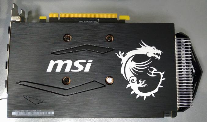 MSI GeForce GTX 1660 Ti ARMOR 6G OC ロゴがプリントされた面