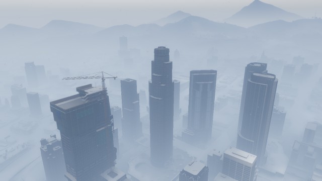 雪の高層ビル群 in GTA5