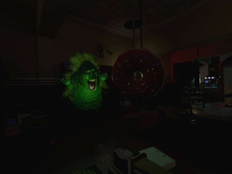 ドーナツを欲しがるスライマー @ Ghostbusters VR: Firehouse