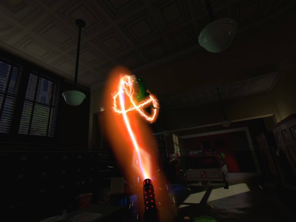 プロトンビームでスライマーを @ Ghostbusters VR: Firehouse